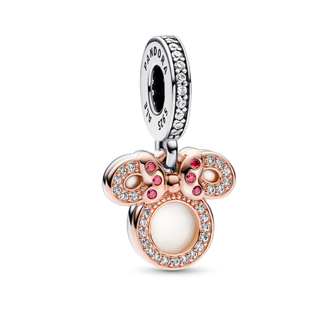 Dije Colgante en Plata y Rose Disney Silueta Minnie Mouse -0