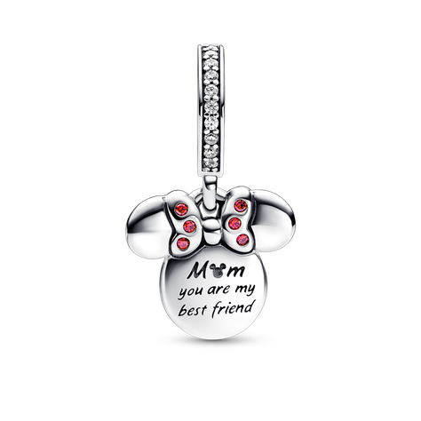 Dije Colgante en Plata y Rose Disney Silueta Minnie Mouse -1
