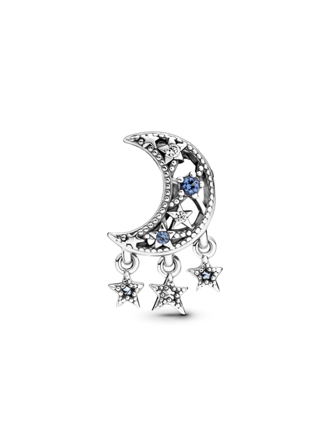 Charm en Plata de Ley Estrella & Luna Creciente-0