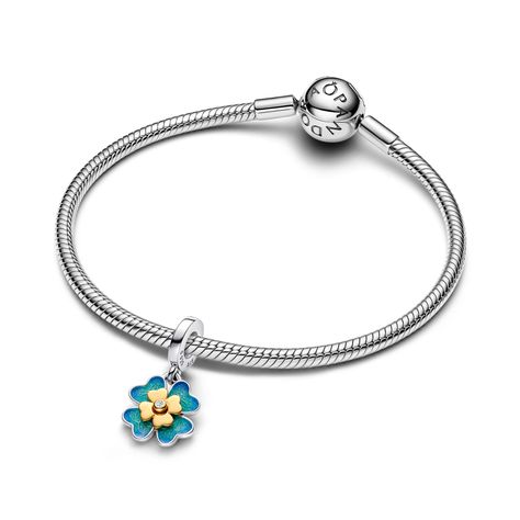 Charm Colgante Diamante Creado Laboratorio Trébol de Cuatro Hojas-1