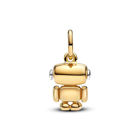 Charm Colgante Cara Robot Giratoria-1
