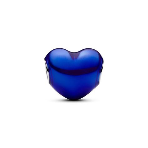 Charm Corazón Metálico Azul-0