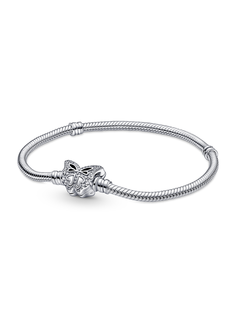 Brazalete en Plata Momentos con cierre de Mariposa-0