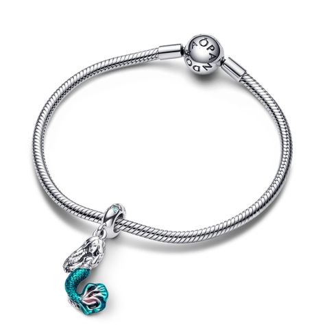 Charm en Plata Disney La Sirenita Ariel Circonia-1