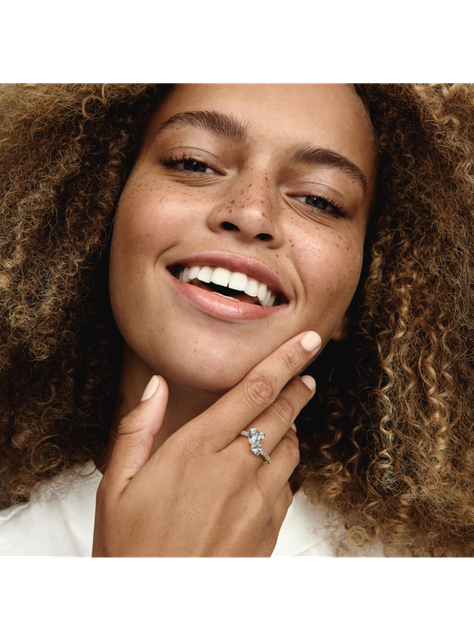 Anillo  en Shine Doble Corazon Brillante -3