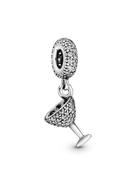 Charm Colgante Copa de Cóctel de Pavé-0