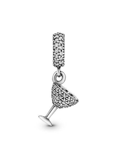 Charm Colgante Copa de Cóctel de Pavé-1