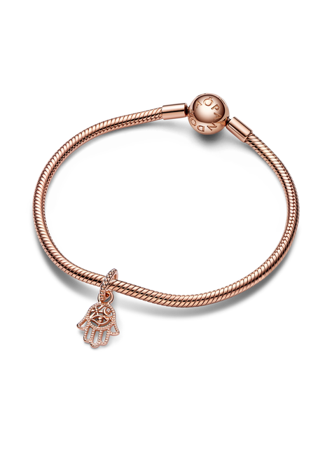 Dije Colgante en Rose Hamsa Mano Protectora-1