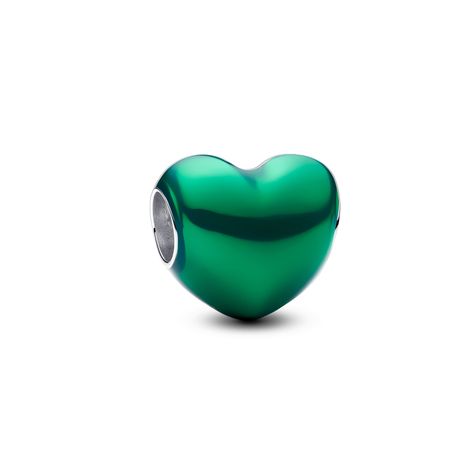 Charm Corazón Metálico Verde-0