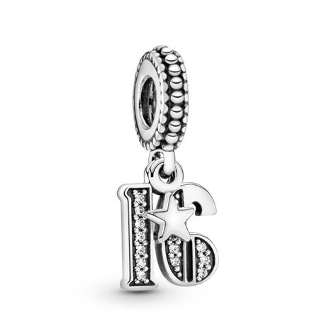Charm Colgante Celebración de 16 Años Zirconia cúbica Talla única-0