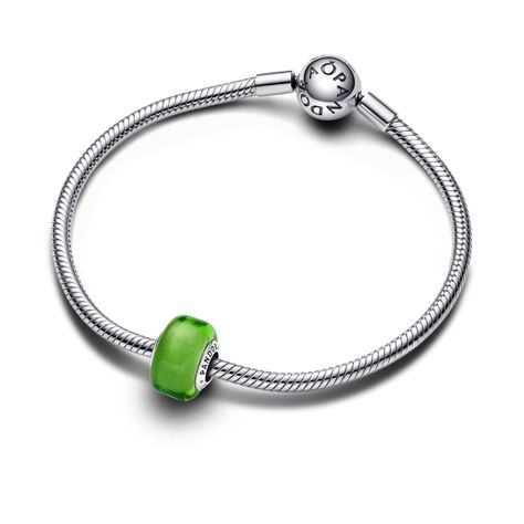 Mini Charm de Cristal de Murano Azul Verde-1