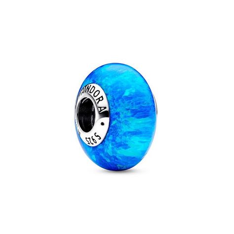Charm Plata Encanto azul Profundo del Oceano Opalescente-0