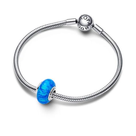 Charm Plata Encanto azul Profundo del Oceano Opalescente-1