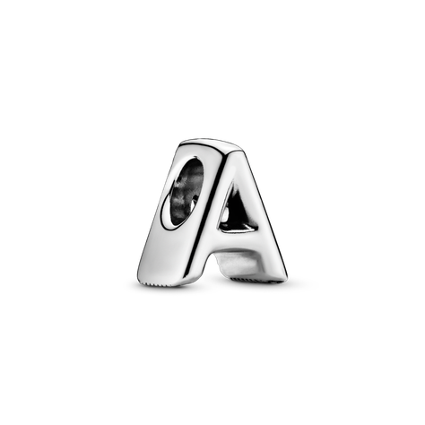 Charm en Plata Letra A -0