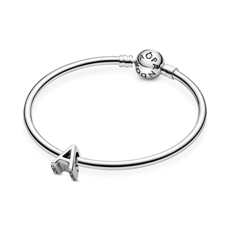 Charm en Plata Letra A -1