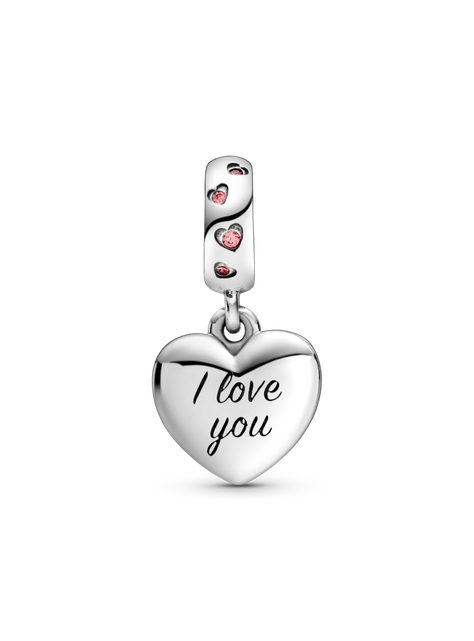 Charm Colgante Corazón con la Inscripción Mamá-1