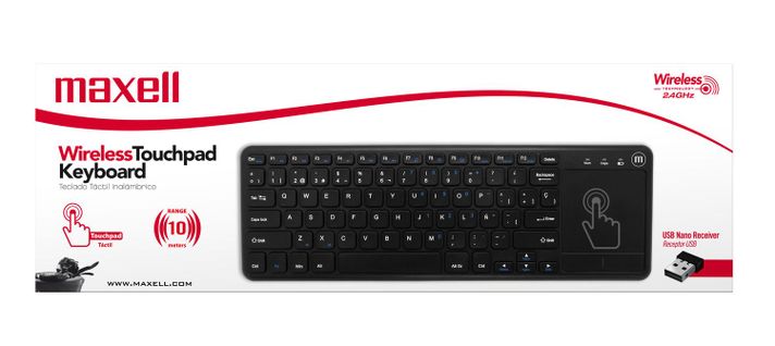 Teclado Inalámbrico Maxell Slim Multifuncional Touchpad WKBC-900-2