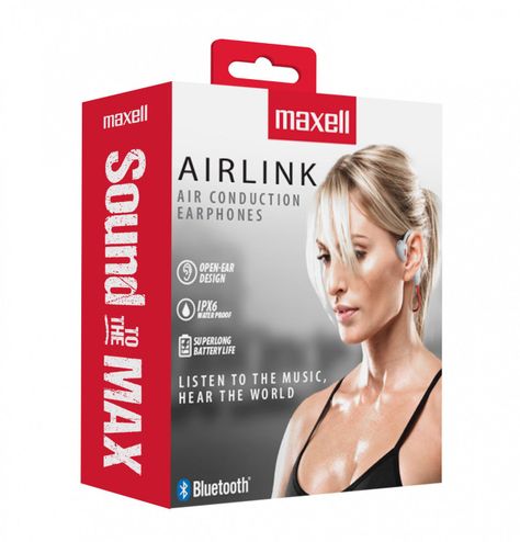 Audífonos Deportivos Maxell Airlink Bluetooth Ipx5 7 Horas Gris-1