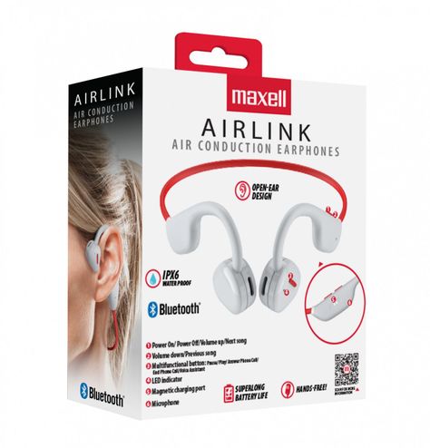 Audífonos Deportivos Maxell Airlink Bluetooth Ipx5 7 Horas Gris-2