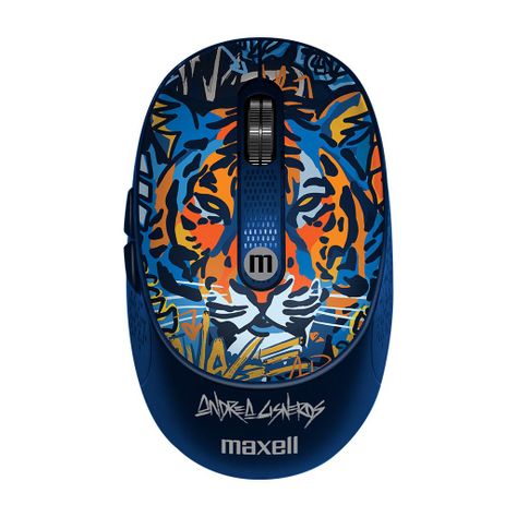 Mouse Inalámbrico Maxell Diseño Wild 4000dpi Usb/usb-c Tigre-0