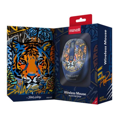 Mouse Inalámbrico Maxell Diseño Wild 4000dpi Usb/usb-c Tigre-2