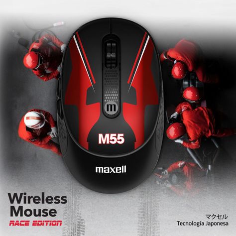 Mouse Inalámbrico Maxell Diseño Race 4000dpi Usb/usb-c M55-4