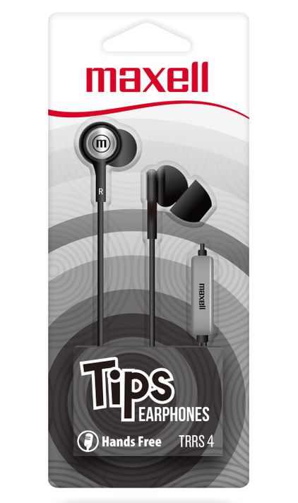 Audífonos Maxell IN-TIPS Con Micrófono In Ear Negro-1