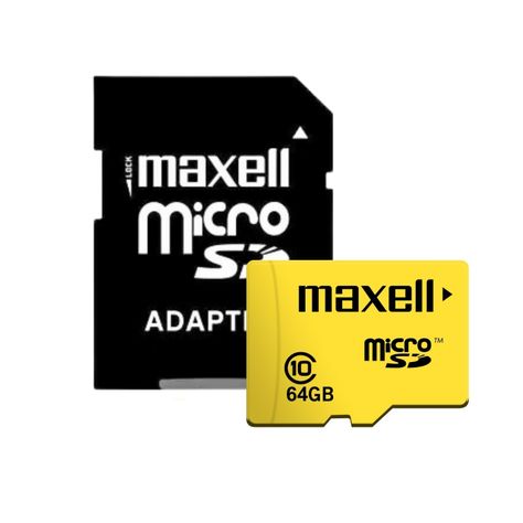 Tarjeta Micro SD Maxell 64GB CLASE 10-0