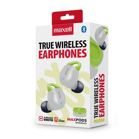 Audífonos inalámbricos Maxell Bluetooth MaxPods 35 Horas Blanco-2