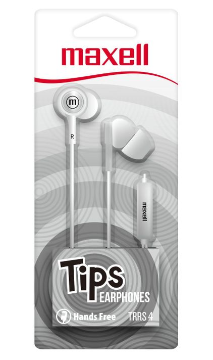 Audífonos Maxell IN-TIPS Con Micrófono In Ear Blanco-1