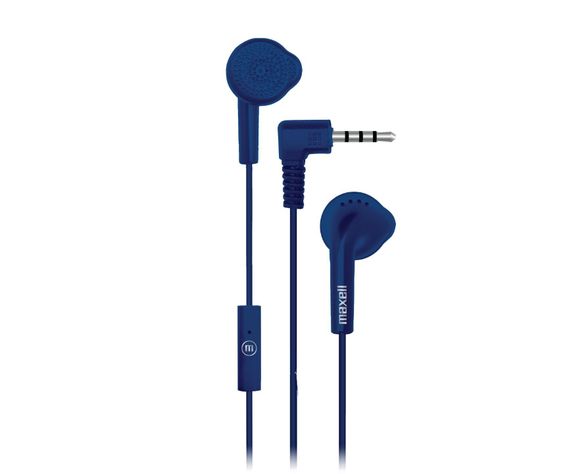 Audífonos Eb-mic Estéreo De Botón Con Mic Azul - Maxell-0