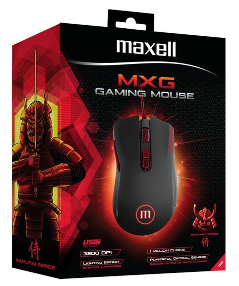 Mouse Gamer Maxell Led 7 Colores 3200 Dpi Usb 1.8mts MOWR-MXG-1