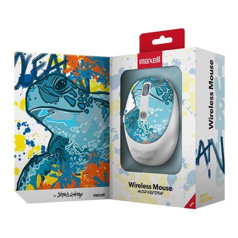 Mouse Inalámbrico Maxell Diseño Wild 4000dpi Usb/usb-c Tortuga-2