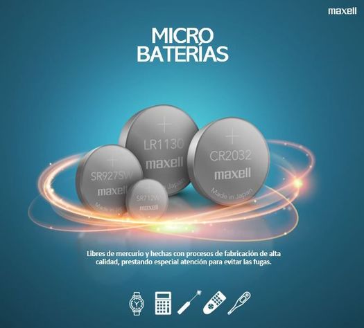 Pack 5 Pilas CR2016 3v Maxell Tipo Boton Original-1