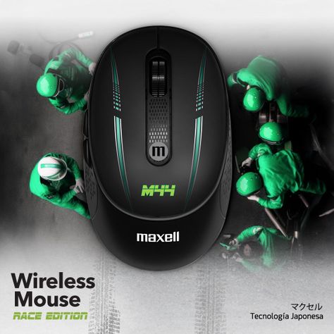 Mouse Inalámbrico Maxell Diseño Race 4000dpi Usb/usb-c M44-4