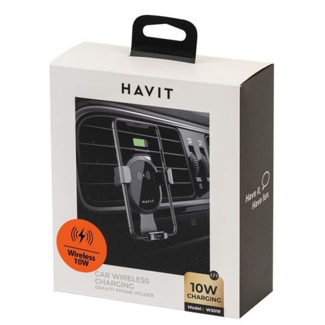 Soporte Cargador Inalámbrico Para Auto W3019 10W Havit-1