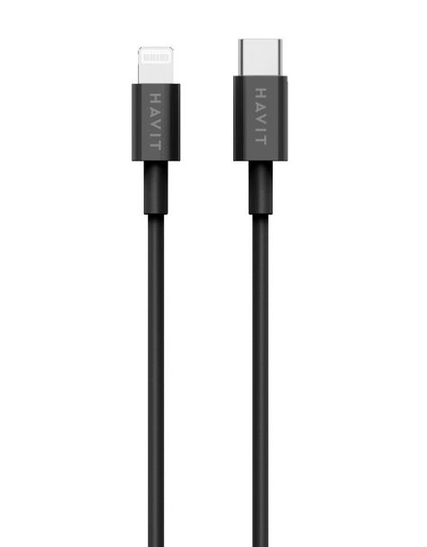 Cable Tipo C A Lightning Havit 1.2 Metros 2.4a RH13 Negro-0