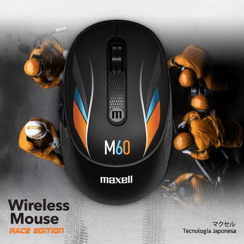 Mouse Inalámbrico Maxell Diseño Race 4000dpi Usb/usb-c M60-4