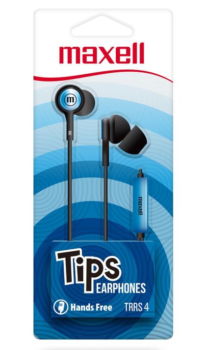 Audífonos Maxell IN-TIPS Con Micrófono In Ear Azul-1