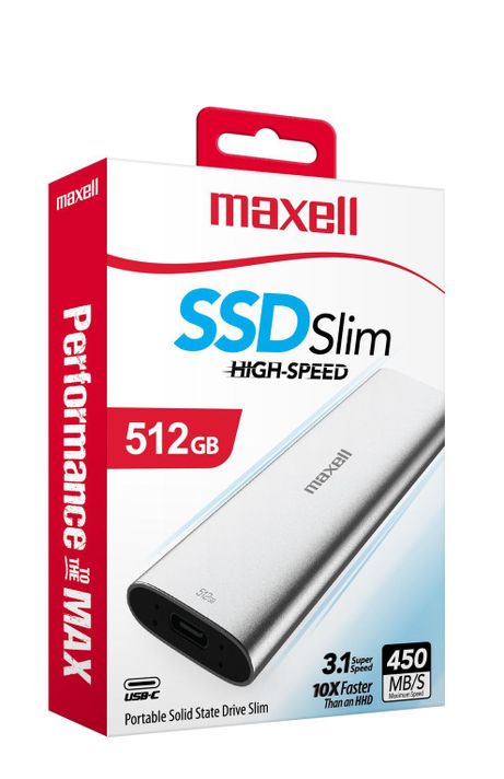 Disco Duro Solido Ssd Maxell Externo 512GB 3.1 USB TIPO C-1