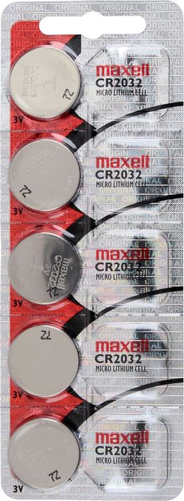 Pack 5 Pilas CR2032 3v Maxell Tipo Botón Original-0