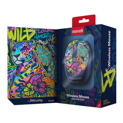 Mouse Inalámbrico Maxell Diseño Wild 4000dpi Usb/usb-c Jaguar-1