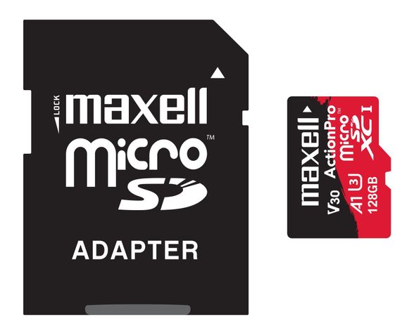 Tarjeta MicroSD Maxell 128GB UH-3 8K A1 100MB/S-0