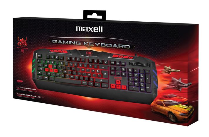 Teclado Gamer Maxell Kb-1200 Iluminado Usb Samurai RGB-1
