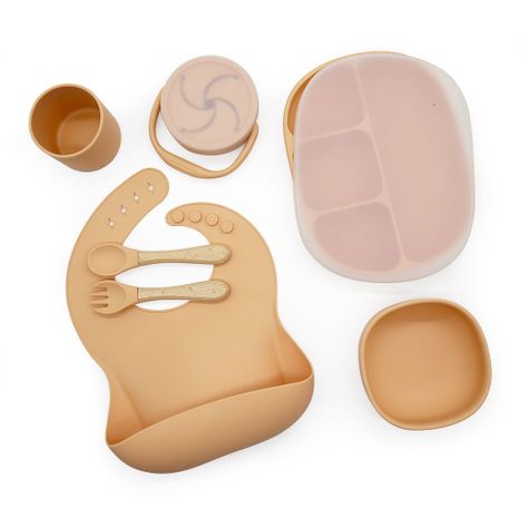 Set de Alimentacion Allmedikal Kids 7 piezas Burly Wood-0