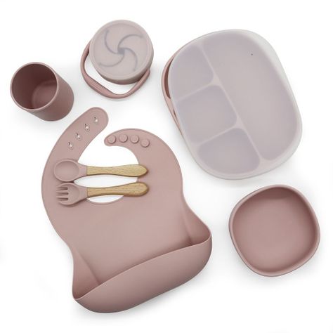 Set de Alimentación Silicona AllMedikal Kids 7 piezas Candy-0