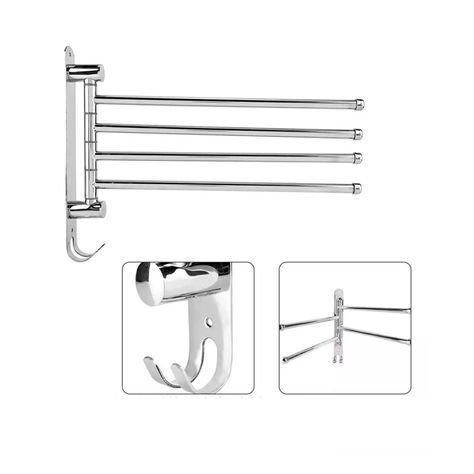 Colgador De Toalla Acero Inoxidable 4 Brazos 180 G-2