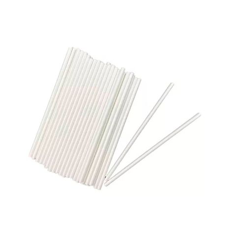 Set 25 Bombillas De Papel Ecológicas Blanco-1