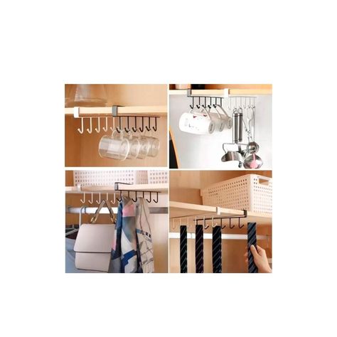 Soporte De Metal Colgador Tazas 6 Ganchos-3