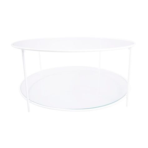 MESA DE CENTRO 80 BLANCA DOS NIVELES GLASS-2
